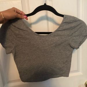 Grey crop top